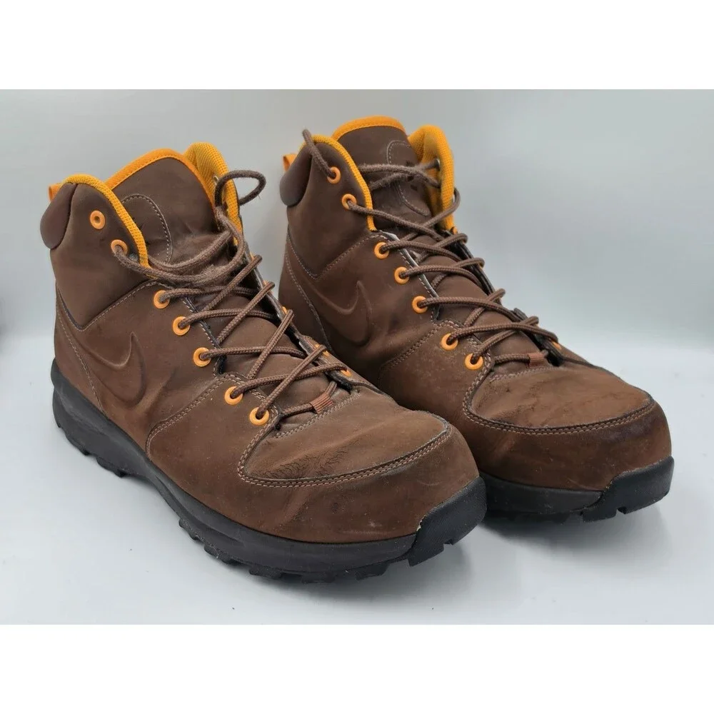 Nike Manoa Leather Boots Mens Size 14 Fauna Brown Hiking Trail Casual Sport